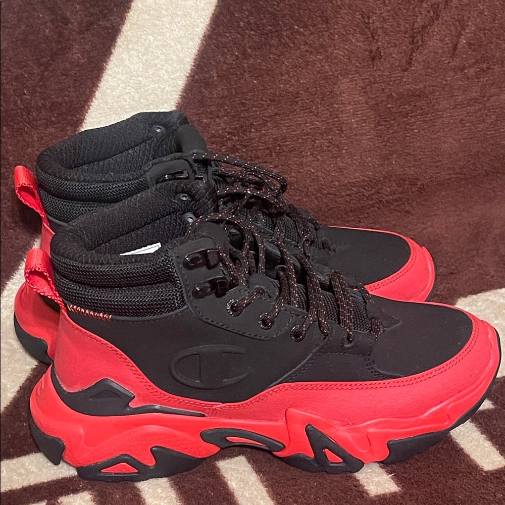 Champion Kids' Black and Red Athletic Shoes